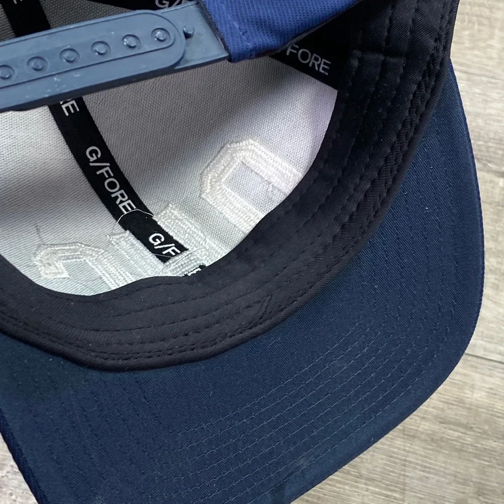 G/FORE Hat Quail Hollow Club PGA Navy Blue QHC Snapback‎ Golf Cap One Size